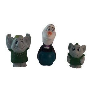 Disney Frozen Olaf in Tuxedo & Two Rock Troll Figures Lot of 3 Cake Toppers